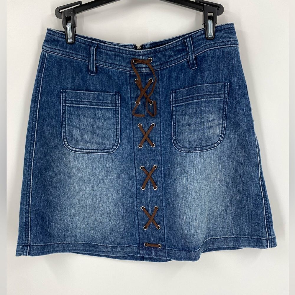 Design Lab Women’s A Line Mini Denim Skirt size S